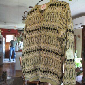 Vintage 100% wool "Old Man" cardigan for  costume